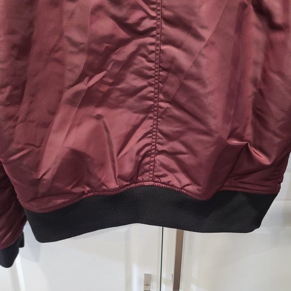 THE KOOPLES MAROON BOMBER JACKET WITH ORANGE LINING - Picture 10 of 15